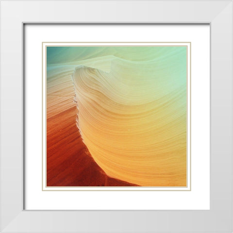 Burnt Paint Stroke White Modern Wood Framed Art Print with Double Matting by Villa, Mlli