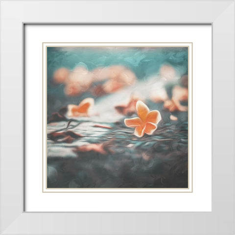 Flower On The Street White Modern Wood Framed Art Print with Double Matting by Villa, Mlli