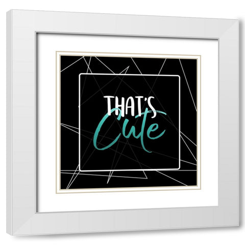Thats Cute White Modern Wood Framed Art Print with Double Matting by Villa, Mlli