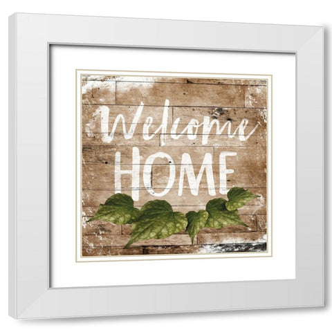 Welcome Home White Modern Wood Framed Art Print with Double Matting by Villa, Mlli