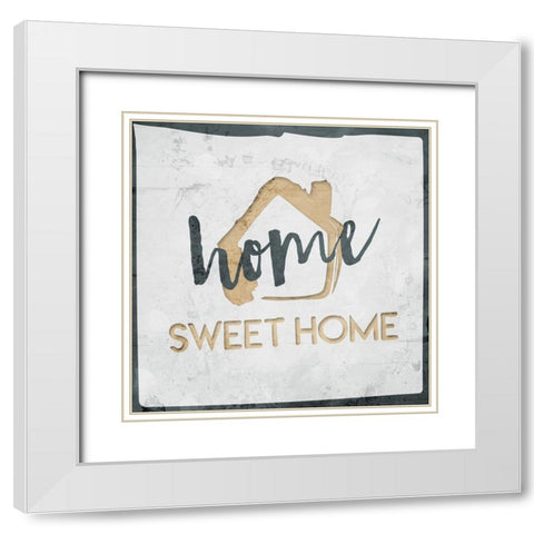 Home In Home White Modern Wood Framed Art Print with Double Matting by Villa, Mlli