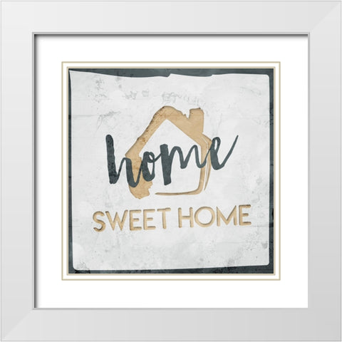 Home In Home White Modern Wood Framed Art Print with Double Matting by Villa, Mlli