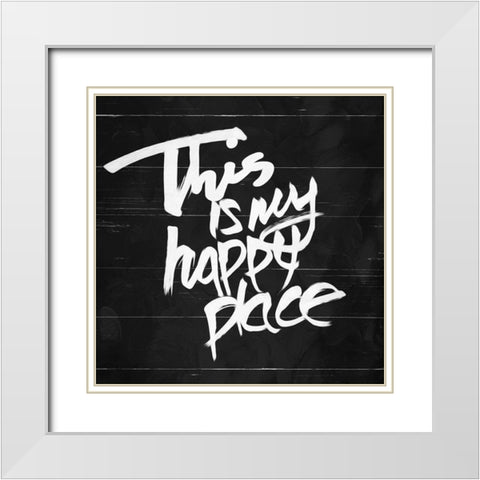 My Happy White Modern Wood Framed Art Print with Double Matting by Villa, Mlli