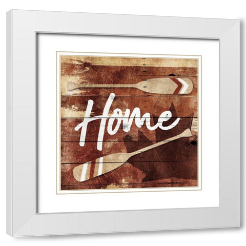 Home Oars Canada White Modern Wood Framed Art Print with Double Matting by Villa, Mlli