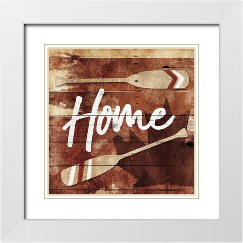 Home Oars Canada White Modern Wood Framed Art Print with Double Matting by Villa, Mlli