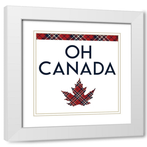 Oh Canada White Modern Wood Framed Art Print with Double Matting by Villa, Mlli