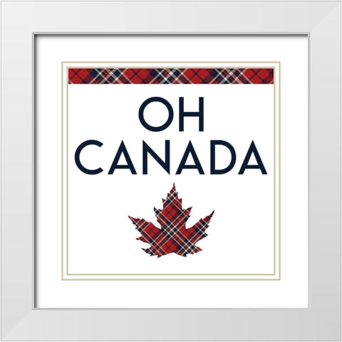 Oh Canada White Modern Wood Framed Art Print with Double Matting by Villa, Mlli