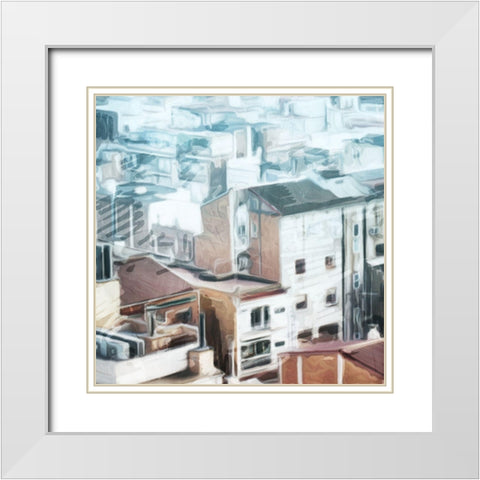 Small City High White Modern Wood Framed Art Print with Double Matting by Villa, Mlli
