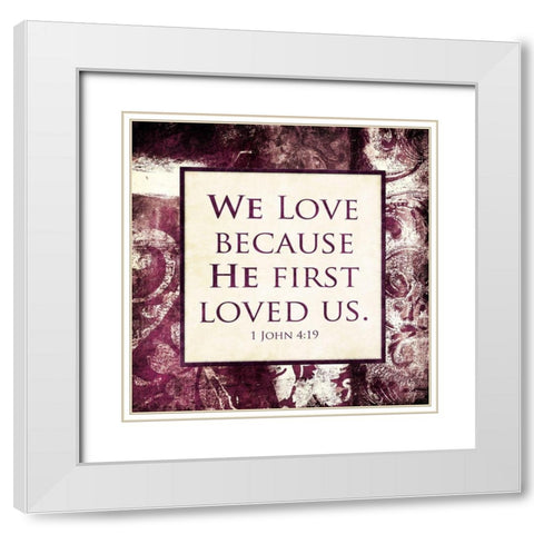We Love Lighter White Modern Wood Framed Art Print with Double Matting by Villa, Mlli