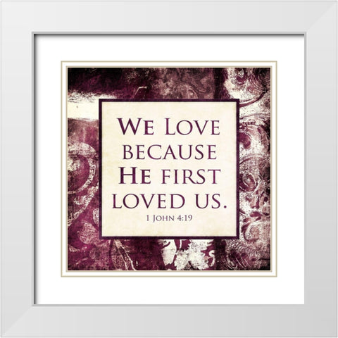 We Love Lighter White Modern Wood Framed Art Print with Double Matting by Villa, Mlli