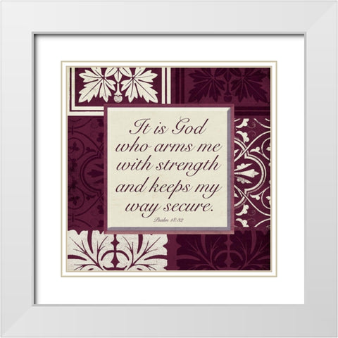 My Way White Modern Wood Framed Art Print with Double Matting by Villa, Mlli