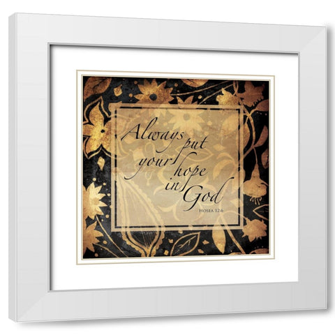 In God White Modern Wood Framed Art Print with Double Matting by Villa, Mlli