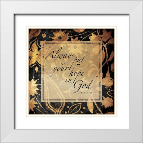 In God White Modern Wood Framed Art Print with Double Matting by Villa, Mlli