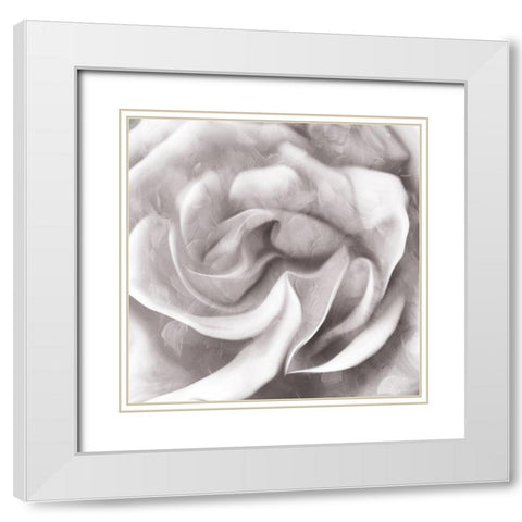 Cloud Flower White Modern Wood Framed Art Print with Double Matting by Villa, Mlli