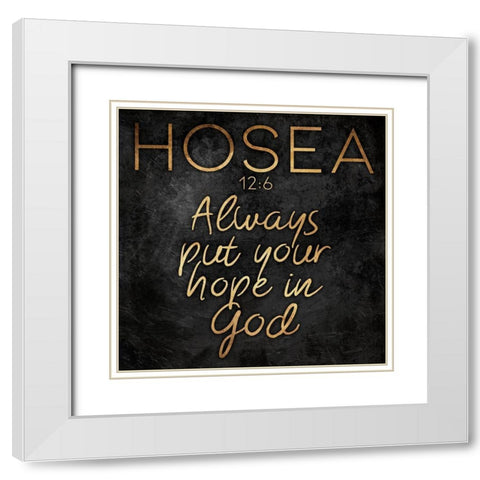 Gold Bold God White Modern Wood Framed Art Print with Double Matting by Villa, Mlli