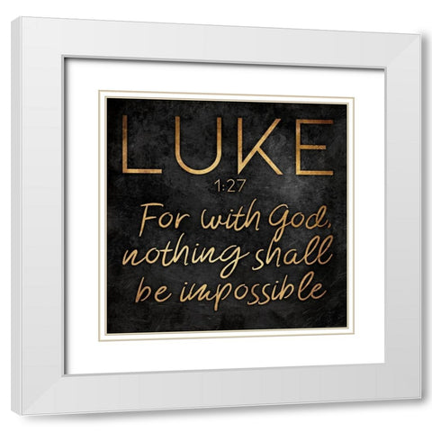 Gold Bold Impossible White Modern Wood Framed Art Print with Double Matting by Villa, Mlli