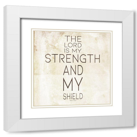 Strength White Modern Wood Framed Art Print with Double Matting by Villa, Mlli