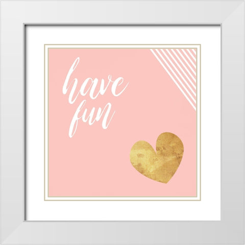 Have Fun White Modern Wood Framed Art Print with Double Matting by Villa, Mlli