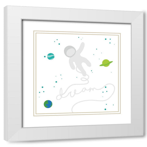 Out There Space White Modern Wood Framed Art Print with Double Matting by Villa, Mlli