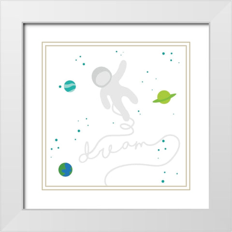 Out There Space White Modern Wood Framed Art Print with Double Matting by Villa, Mlli