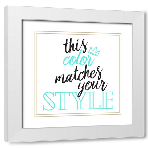 King Of Style White Modern Wood Framed Art Print with Double Matting by Villa, Mlli