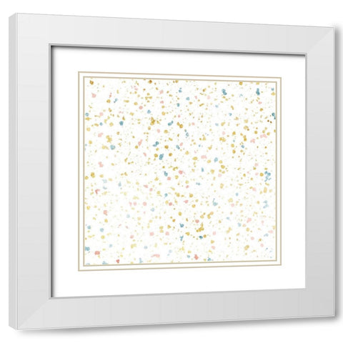 Fun Speckles White Modern Wood Framed Art Print with Double Matting by Villa, Mlli