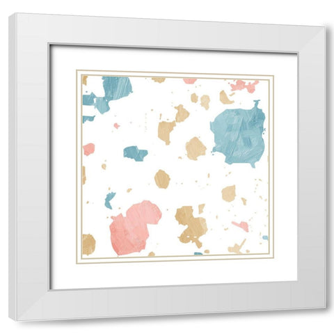 Fun Big Speckles White Modern Wood Framed Art Print with Double Matting by Villa, Mlli