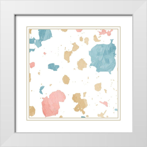 Fun Big Speckles White Modern Wood Framed Art Print with Double Matting by Villa, Mlli
