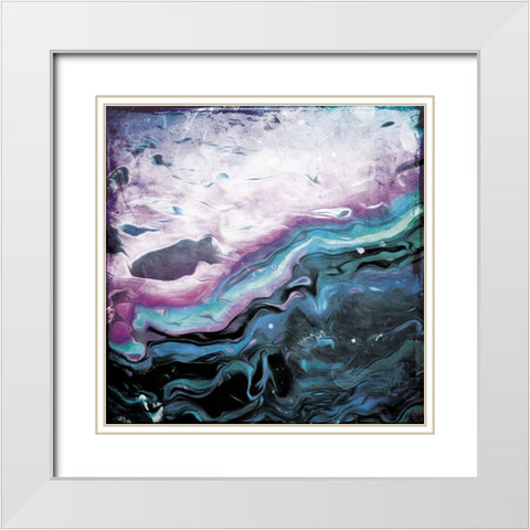 Unclear Waters Mate White Modern Wood Framed Art Print with Double Matting by Villa, Mlli