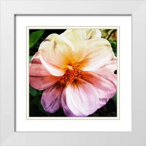 Flower Flow White Modern Wood Framed Art Print with Double Matting by Villa, Mlli