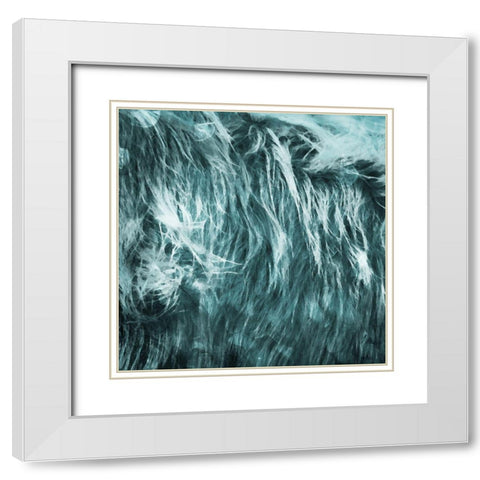 Iceberg Teal White Modern Wood Framed Art Print with Double Matting by Villa, Mlli