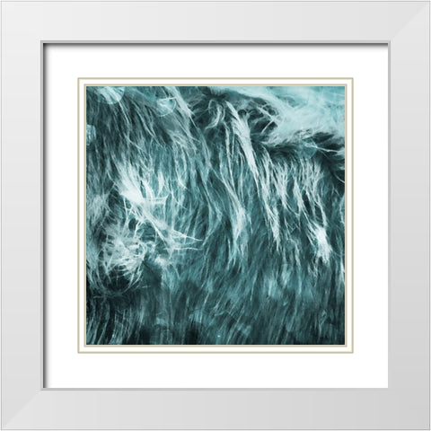 Iceberg Teal White Modern Wood Framed Art Print with Double Matting by Villa, Mlli