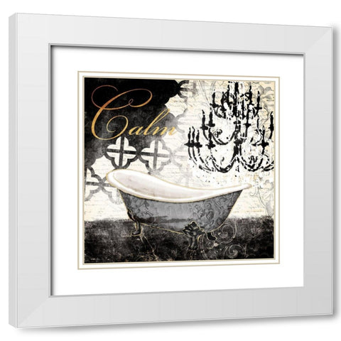Calm Tub White Modern Wood Framed Art Print with Double Matting by Villa, Mlli