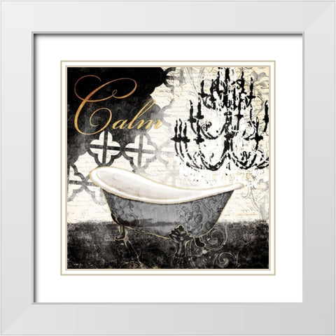 Calm Tub White Modern Wood Framed Art Print with Double Matting by Villa, Mlli