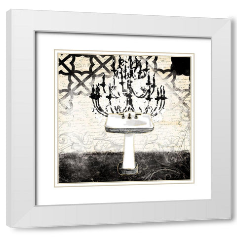 Black Cream Sink White Modern Wood Framed Art Print with Double Matting by Villa, Mlli