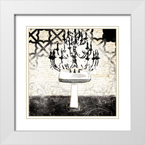 Black Cream Sink White Modern Wood Framed Art Print with Double Matting by Villa, Mlli