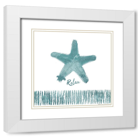 Relax Star White Modern Wood Framed Art Print with Double Matting by Villa, Mlli
