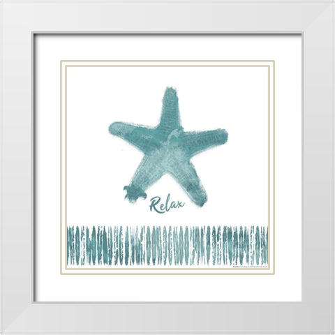 Relax Star White Modern Wood Framed Art Print with Double Matting by Villa, Mlli