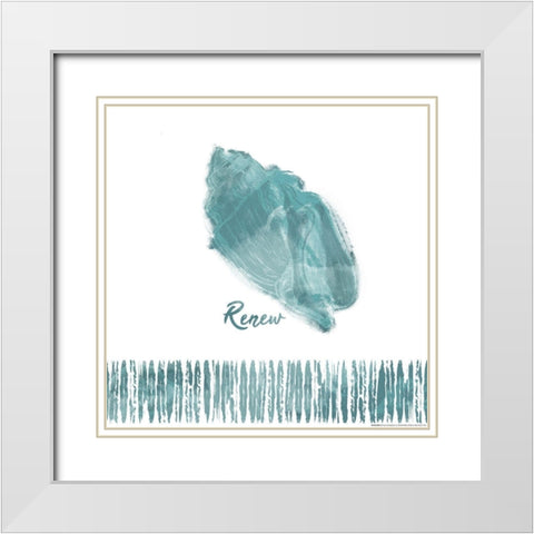 Renew Shell White Modern Wood Framed Art Print with Double Matting by Villa, Mlli