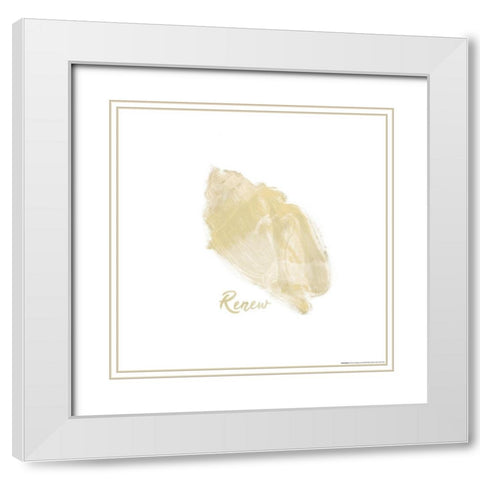 Sandy Shell White Modern Wood Framed Art Print with Double Matting by Villa, Mlli