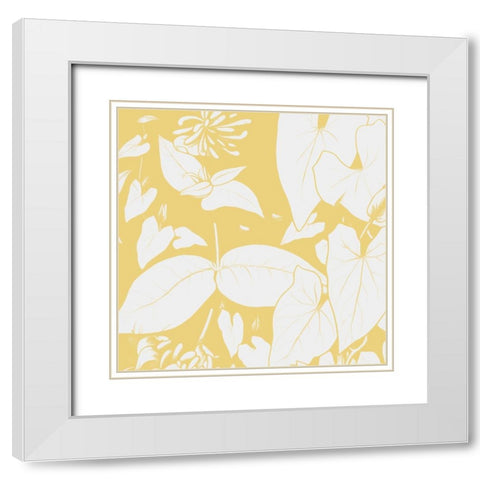 Sunshine Flowers Two White Modern Wood Framed Art Print with Double Matting by Villa, Mlli