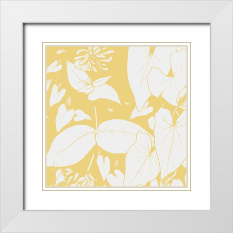 Sunshine Flowers Two White Modern Wood Framed Art Print with Double Matting by Villa, Mlli