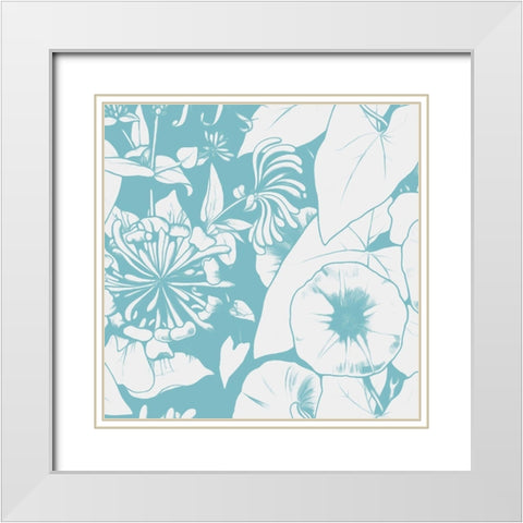 Sunshine Flowers Four White Modern Wood Framed Art Print with Double Matting by Villa, Mlli