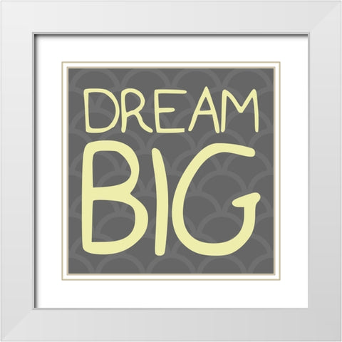 Big Dream Reverse White Modern Wood Framed Art Print with Double Matting by Villa, Mlli