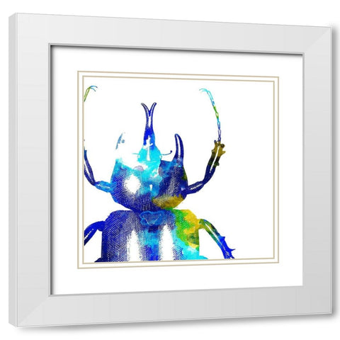 Water Bugs White Modern Wood Framed Art Print with Double Matting by Villa, Mlli