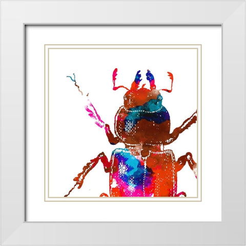 Water Bugs Two White Modern Wood Framed Art Print with Double Matting by Villa, Mlli