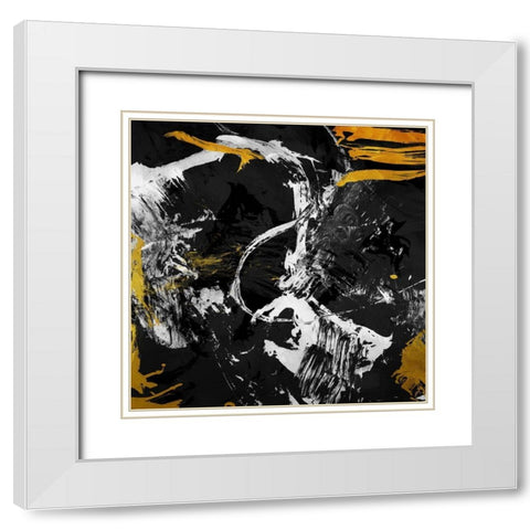 Dark Gold Frost White Modern Wood Framed Art Print with Double Matting by Villa, Mlli