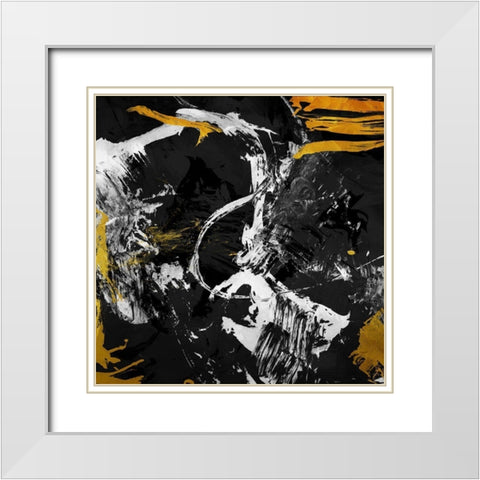 Dark Gold Frost White Modern Wood Framed Art Print with Double Matting by Villa, Mlli