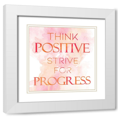 Positive White Modern Wood Framed Art Print with Double Matting by Villa, Mlli