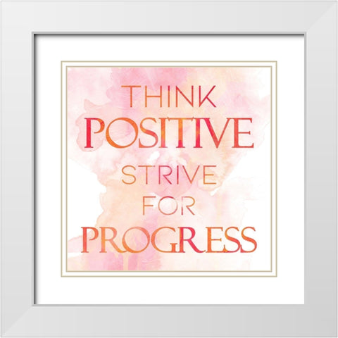 Positive White Modern Wood Framed Art Print with Double Matting by Villa, Mlli